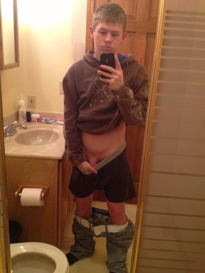 teenboy with big cut dick Teenboy shows his big cut dick in the bathroom! Great Boner Selfpic!